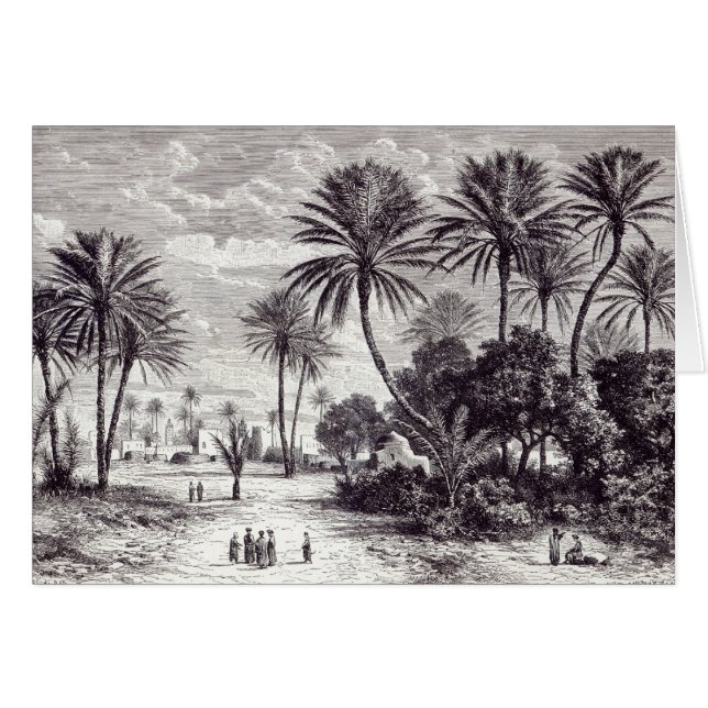 Oas av Gafsa: Tunis Hälsningskort (Framsidan Horizontal)