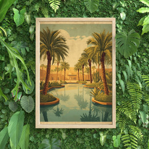 Oasdrömmar – Vintage Egypten Resor Poster