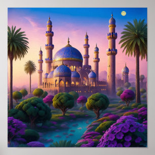 Oasis av Minaret Castle Poster