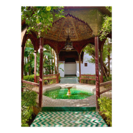 Oasis i Medina-Marrakech, Marocko Fototryck