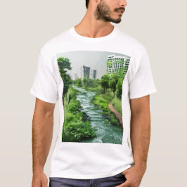 Oasis i städerna: Harmony of Nature and Cityscape T Shirt
