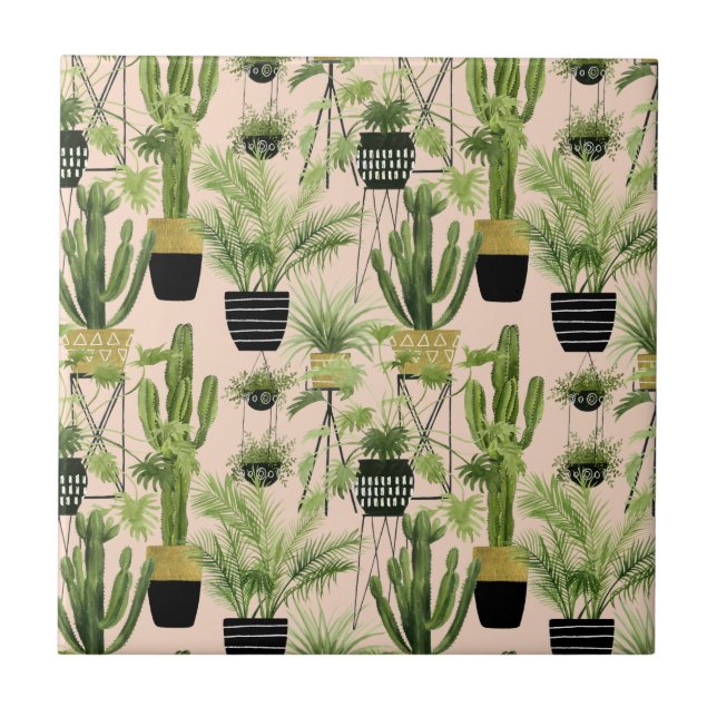 Oasis inomhus | Plant Lineup Mönster Kakelplatta (Framsidan)