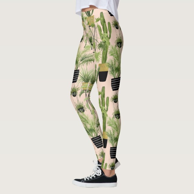 Oasis inomhus | Plant Lineup Mönster Leggings (Vänster)
