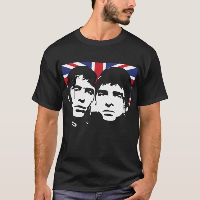 OASIS - Liam & Noel Union Jack Live 2025 T Shirt (Framsida)