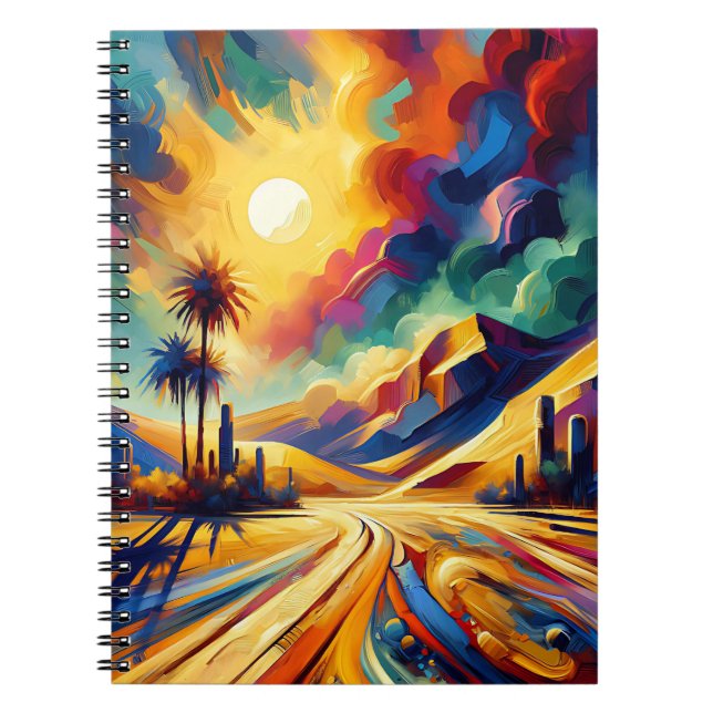 Oasis Sunburst Path Spiral Anteckningsbok (Framsidan)