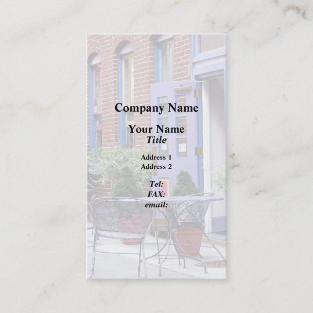 Öaston PA - Utomhussäten Visitkort (Framsida)