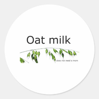 Oat milk runt klistermärke