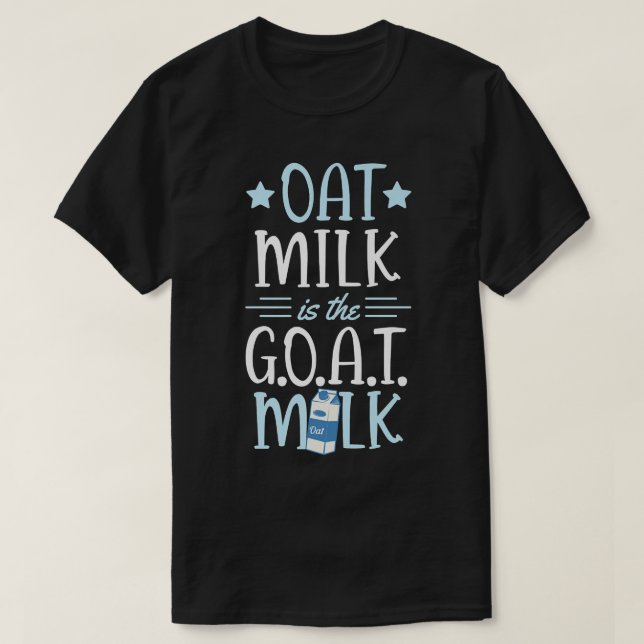 Oat Mjölk är getinganläggningen i Mjölk Cute Vegan T Shirt (Design framsida)