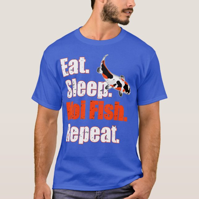 Öat Ssov Koi Fish Repeat Distress Tancho T Shirt (Framsida)