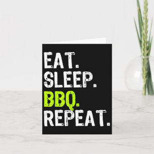 Öat viloläge Bbq Upprepa Rbeque Rbecue Funny Kort