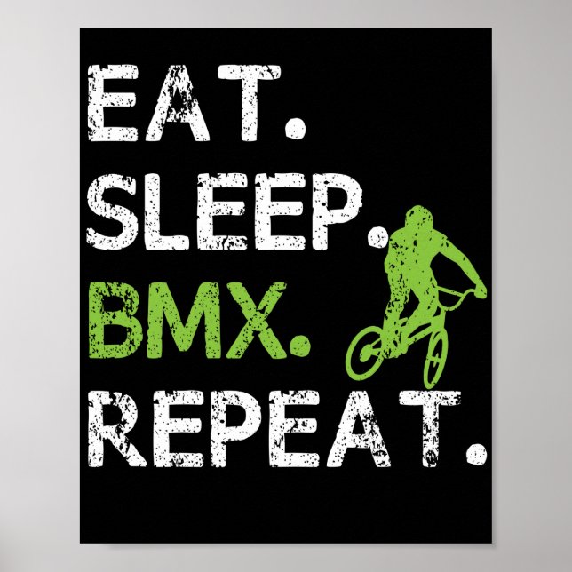 Öat viloläge BMX Freestyle Cycling Sarcasm Poster (Framsidan)