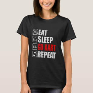 Öat viloläge Gå Kart Upprepa coola Karting Racer T Shirt
