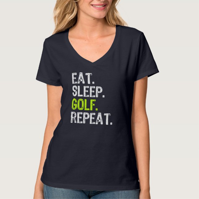 Öat viloläge Golf Upprepa Golfer Golfing Funny T Shirt (Framsida)