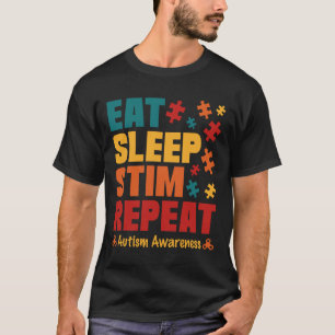 Öat viloläge Upprepa stimulerande autismmedvetande T Shirt