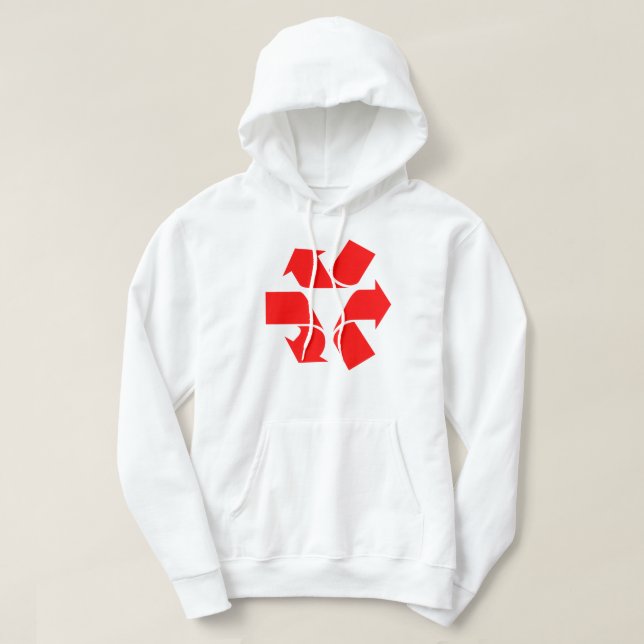 Oåtervinningssymbol Hoodie (Design framsida)