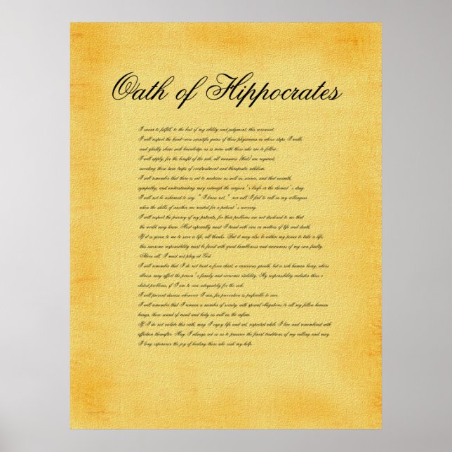 Oath of Hippokrates, målarnas utseende Poster (Framsidan)
