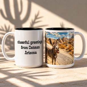 Oatman Arizona Anpassad Rutt 66 Åsna Två-Tonad Mugg