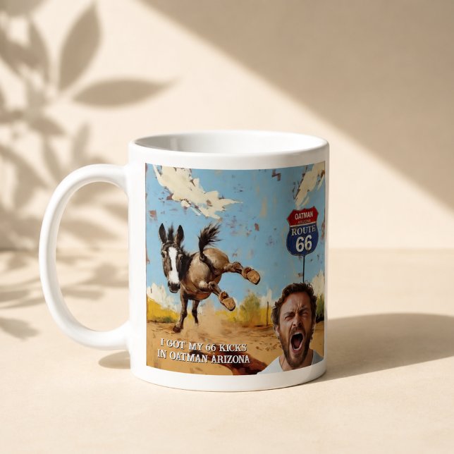 Oatman Arizona Åsna Route 66 Foto Present Kaffemugg (Skapare uppladdad)