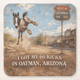 Oatman Arizona Wild Burro Barartiklar Underlägg Papper Kvadrat