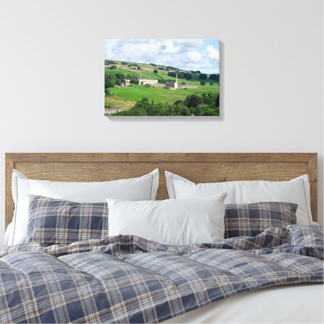 Oats Royd Mill - Historiskt landskap i Yorkshire Canvastryck (Insitu (sovrum))