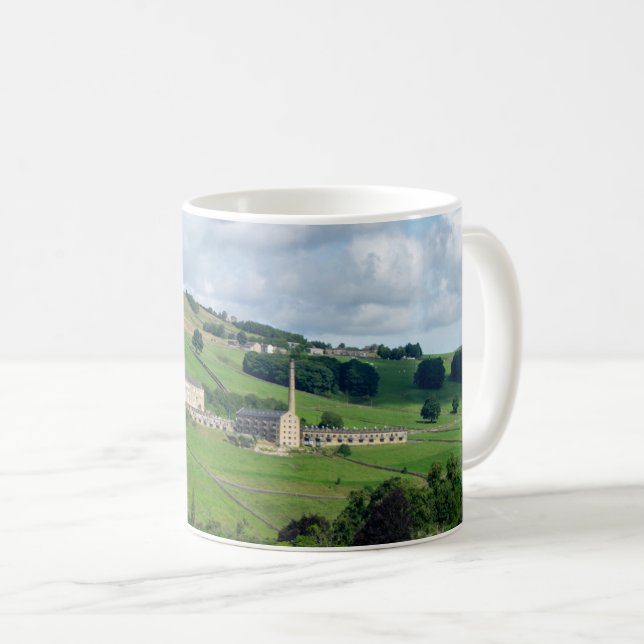 Oats Royd Mill - Historiskt landskap i Yorkshire Kaffemugg (Framsida höger)
