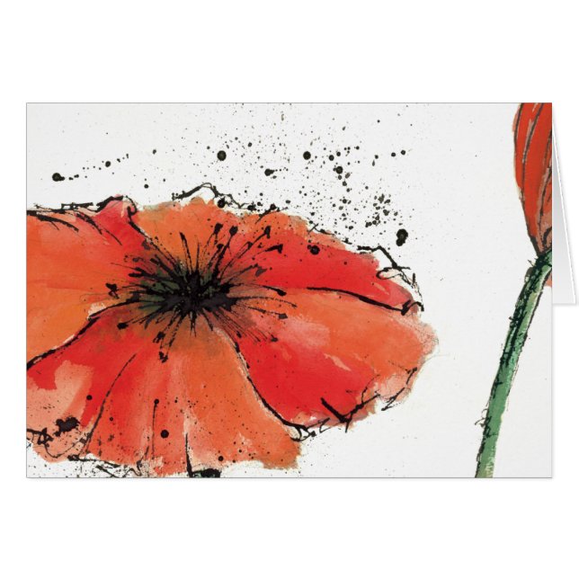 Oavkortad blom för blomma hälsningskort (Framsidan Horizontal)