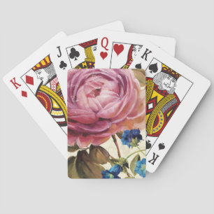 Oavkortad blom för rosa ros spel kort