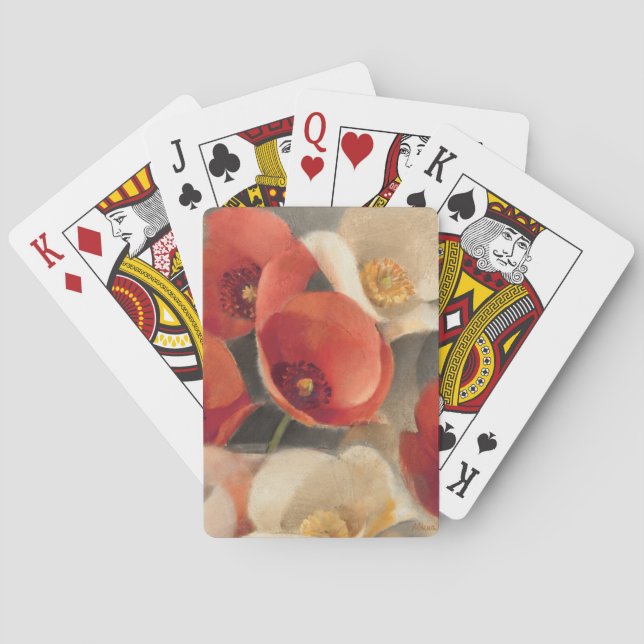 Oavkortad blom för vallmor spelkort (Baksidan)