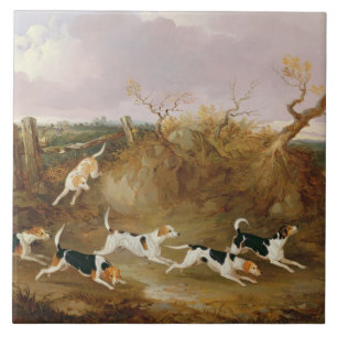 Oavkortat skrik för Beagles, 1845 (olja på kanfa Kakelplatta