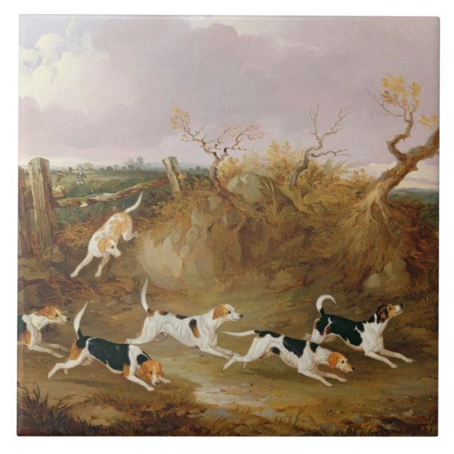 Oavkortat skrik för Beagles, 1845 (olja på kanfas) Kakelplatta (Framsidan)