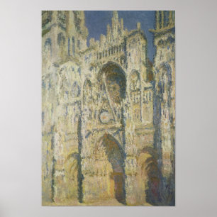 Oavkortat solljus för Claude Monet Rouen Poster