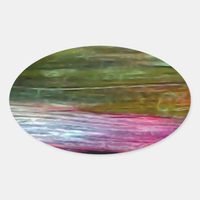 Oavsiktlig konst ovalt klistermärke (Framsida)