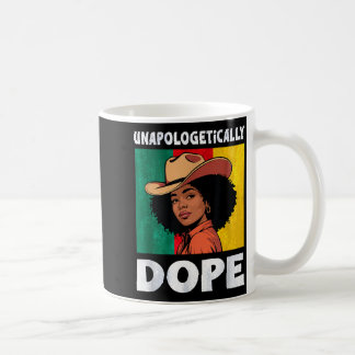 Oavskyldigt Afro Cowgirl Svart Stolthet Kaffemugg