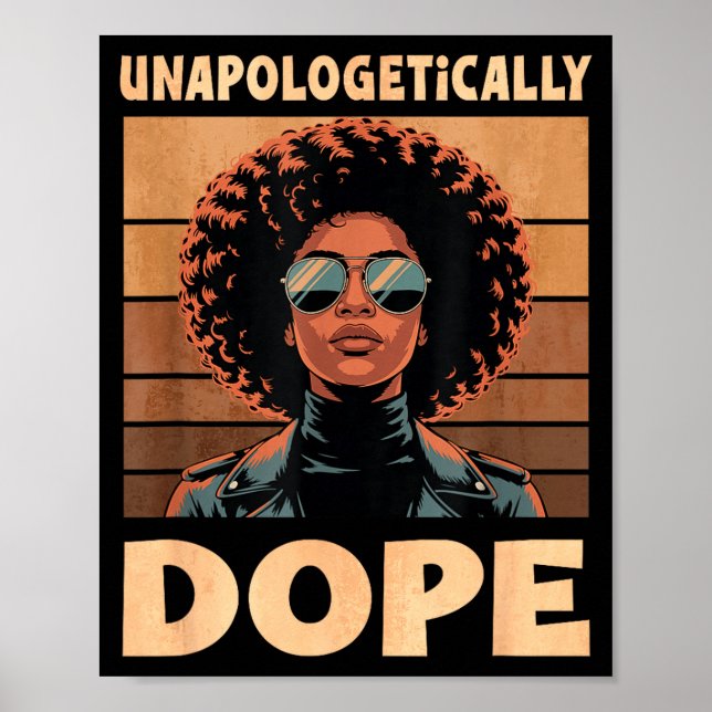 Oavskyldigt afro kvinna vintage 70-tal  poster (Framsidan)