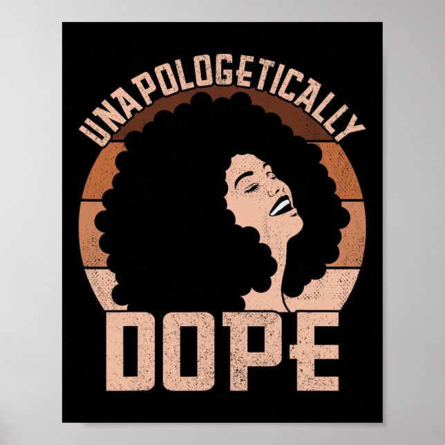 Oavskyldigt drog afro dam svart stolthet Melani Poster (Framsidan)