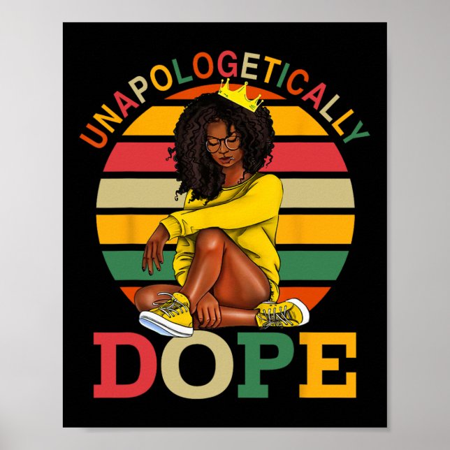 Oavskyldigt drog afro svarta historiemånaden Mel Poster (Framsidan)