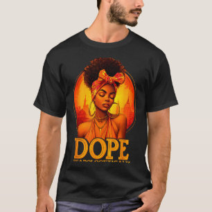 Oavskyldigt svart historia Afro Melanin Tjej W T Shirt