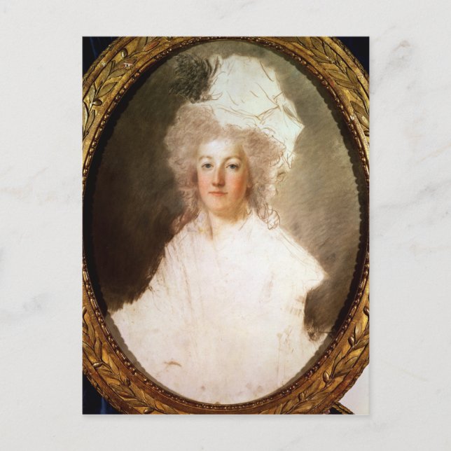 Oavslutad porträtt i Marie-Antoinette Vykort (Framsida)
