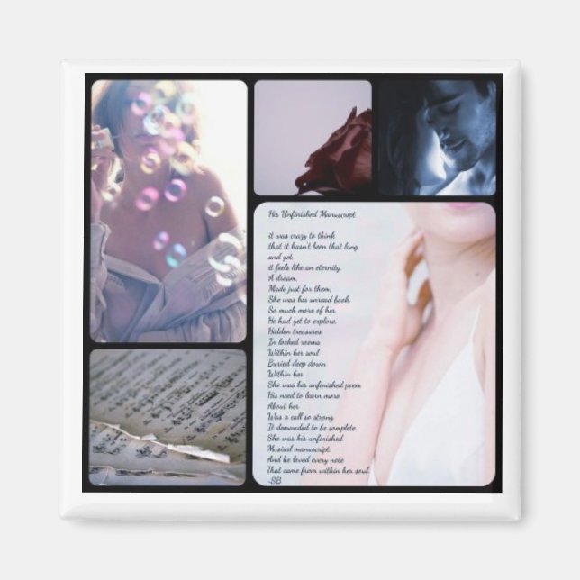 oavslutad redigering av manuskript dikt 2 magnet (Framsidan)