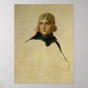 Oavslutat porträtt av General Bonaparte Poster