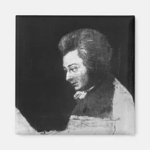 Oavslutat porträtt av Wolfgang Amadeus Mozart Magnet
