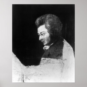 Oavslutat porträtt av Wolfgang Amadeus Mozart Poster