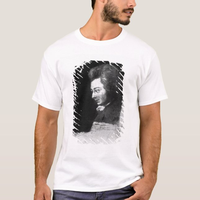 Oavslutat porträtt av Wolfgang Amadeus Mozart Tee Shirt (Framsida)