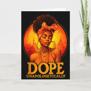 Oavvunget svart historia Afro Melanin Tjej W Kort