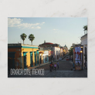 Oaxaca City Mexico, City Center Street Vykort