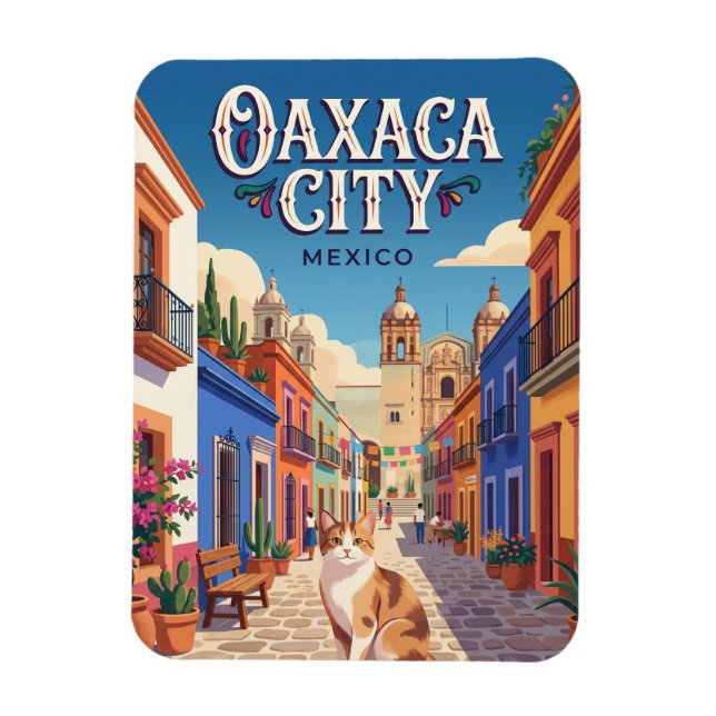 Oaxaca de Juárez Mexiko Magnet (Vertikal)