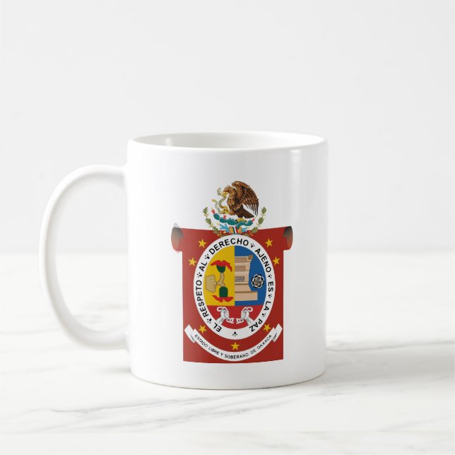 Oaxaca escudo, Mexico Kaffemugg (Vänster)