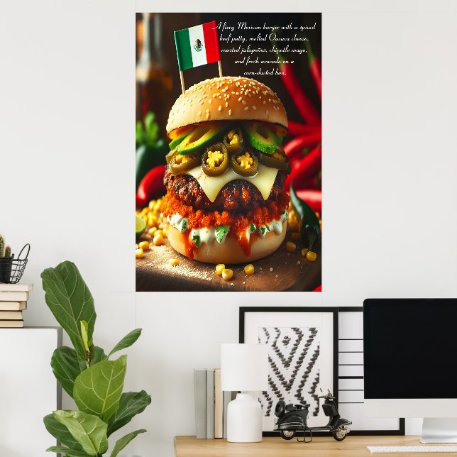 Oaxaca Heatwave Burger 24x36 Poster (Hemmakontoret)