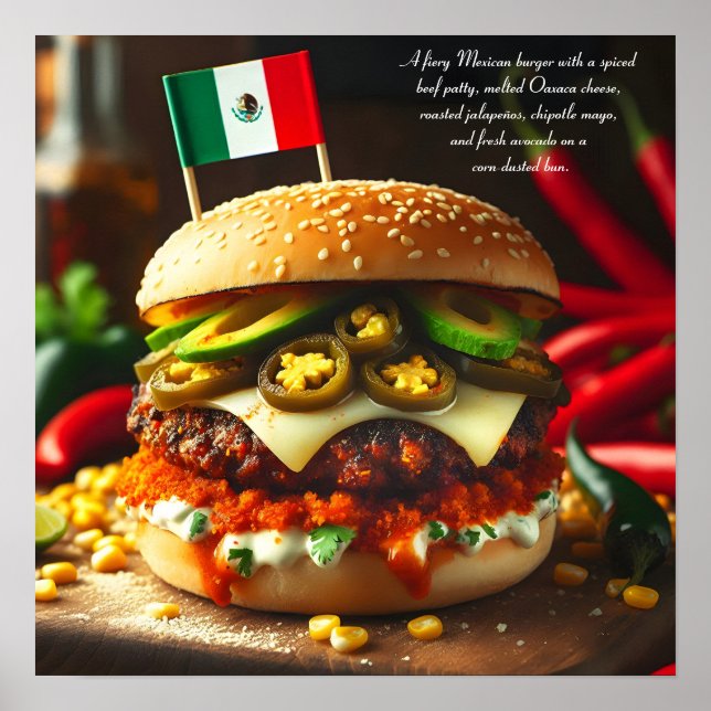 Oaxaca Heatwave Burger Poster (Framsidan)