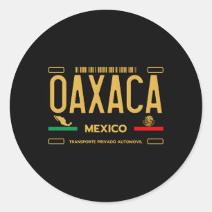 Oaxaca Mexico License Plate Aesthetic Oaxaca Runt Klistermärke
